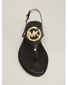 MICHAEL Michael Kors Aubrey Flat Sandals - Lyst
