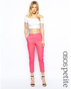 Asos Petite Crop Trousers In Linen - Lyst