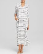 DKNY Long Sleeve Stripe Caftan - Lyst