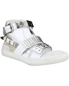 Toga Pulla Hardware Suede And Leather Sneakers - Lyst