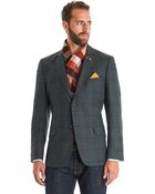 Ted Baker Tailored Fit Green Check Formal Jacket - Lyst