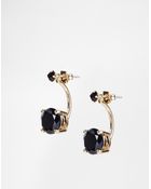 Asos Big Stone Swing Earrings - Lyst
