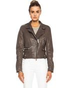 Barbara Bui Leather Jacket with Laces - Lyst