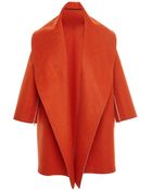 TOME Orange Felted Wool Oversized Coat - Lyst