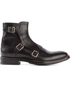 Alexander McQueen Buckled Boots - Lyst