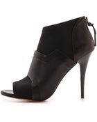 L.a.m.b. Deedra Open Toe Booties Blackblack - Lyst