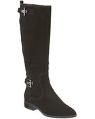 Nine West Bringit Leather Riding Boots - Lyst