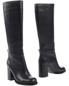 Jil Sander Navy Boots - Lyst
