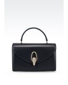 Giorgio Armani Bauletto Bag In Boarded Calfskin - Lyst