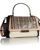 Diane von Furstenberg Highline Leather And Snake Tote - Lyst
