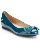 Love Moschino Patent Leather Bow Ballet Flats - Lyst