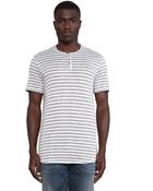 Velvet By Graham & Spencer Wolf Striped Henley - Lyst