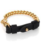 Marc By Marc Jacobs Bmx Leather & Chain Bracelet - Lyst