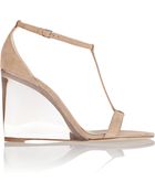 Burberry Prorsum Leyburn Suede Wedge Sandals - Lyst