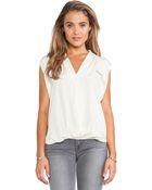 Dolan Sleeveless Cross Front Top - Lyst