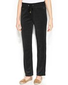 Calvin Klein Wide-Leg Velour Drawstring Pants - Lyst