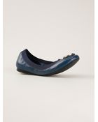 Tory Burch Logo Ballerina - Lyst