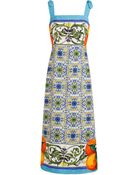 Dolce & Gabbana Tile Print Textured Dress - Lyst