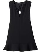 Rebecca Taylor Crepe V-Neck Dress - Lyst