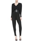 Michael Kors Long Sleeve Jersey Jumpsuit - Lyst