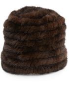 Saks Fifth Avenue Black Label Knit Mink Fur Hat - Lyst