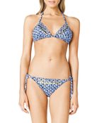 MICHAEL Michael Kors Triangle Beaded Bikini Top - Lyst