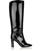 Tamara Mellon Polo Patent-Leather Knee Boots - Lyst