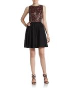 Shoshanna Sequined Fit-And-Flare Dress - Lyst