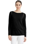 Lafayette 148 Sheer Intarsiapaneled Bateau Sweater - Lyst