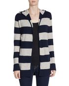Christopher Fischer Striped Cashmere Hooded Cardigan - Lyst