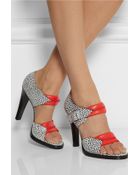 Alexander Wang Kai Textured-Leather Sandals - Lyst