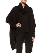 Donna Karan New York Knit Cowl-Neck Poncho - Lyst