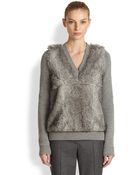 Alexander McQueen Rabbit Fur & Cashmere Sweater - Lyst