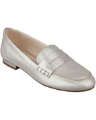 Nine West Linear Leather Loafers - Lyst