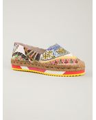 Dolce & Gabbana Printed Brocade Espadrilles - Lyst