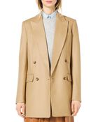 Michael Kors Long Felt Boyfriend Jacket - Lyst