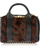 Alexander Wang Rockie Textured-Leather And Calf Hair Tote - Lyst