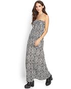 Forever 21 Tribal Print Maxi Dress - Lyst
