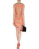 Matthew Williamson Cotton Blend Embellished Collar Print Dress - Lyst