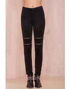 Nasty Gal Zip It Trouser Leggings - Lyst