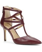 Ann Taylor Elliana Strappy Leather Heels - Lyst