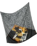 Roberto Cavalli Zebra Printed Modal And Silk Square Scarf - Lyst