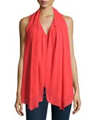Diane von Furstenberg Sleeveless Crepe Scarf Top - Lyst