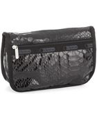Lesportsac Plus Snakeskin Cosmetics Case - Lyst