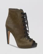 Sam Edelman Open Toe Platform Booties - Karmen High Heel - Lyst