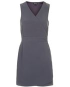 Topshop Sleeveless Wrap Shift Dress - Lyst