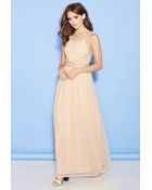 Forever 21 Beaded Chiffon Maxi Dress - Lyst
