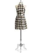 Ark & Co. Sequined Fit And Flare Dress - Lyst