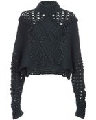 3.1 Phillip Lim Pom Pom Crop Sweater - Lyst