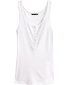 H&M Ribbed Top - Lyst